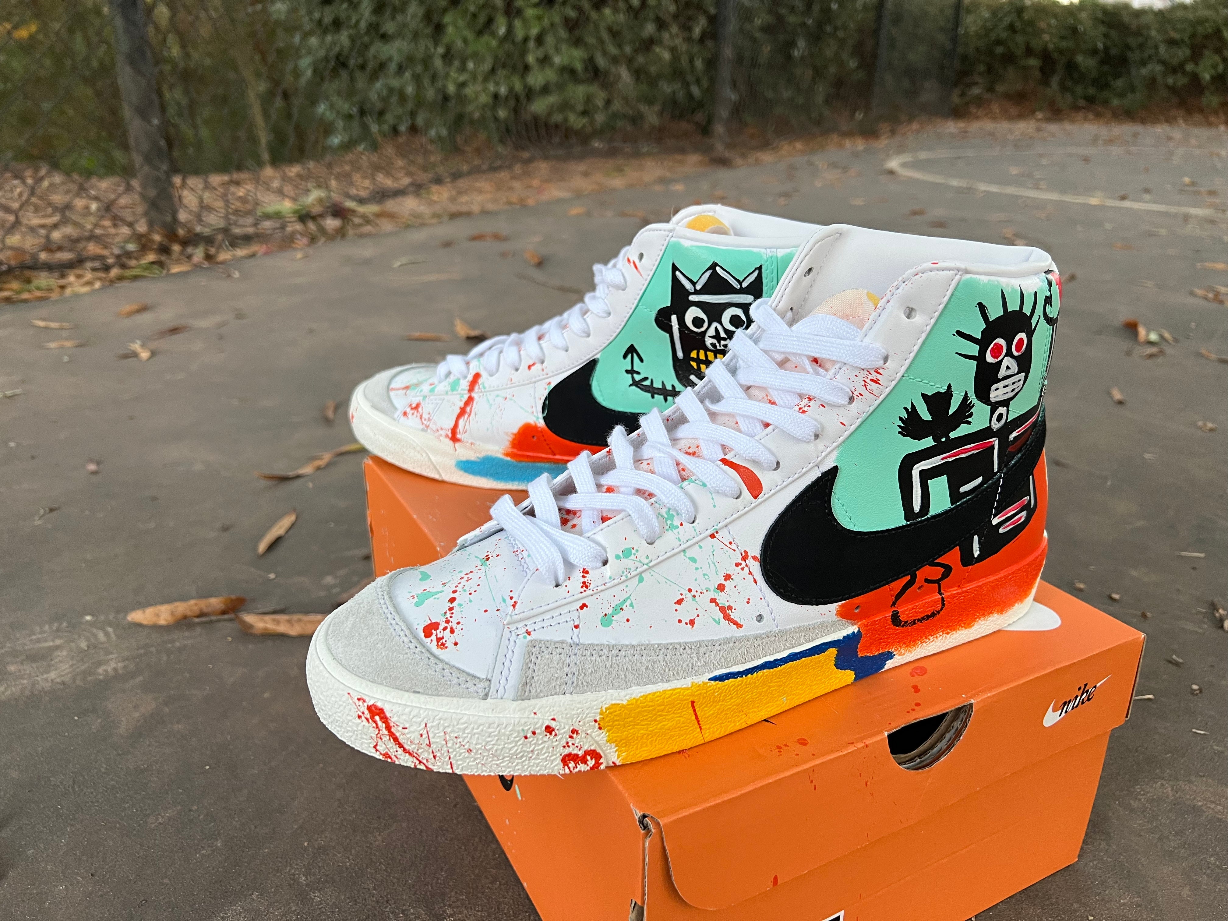 Nike dunks custom painted Clearance