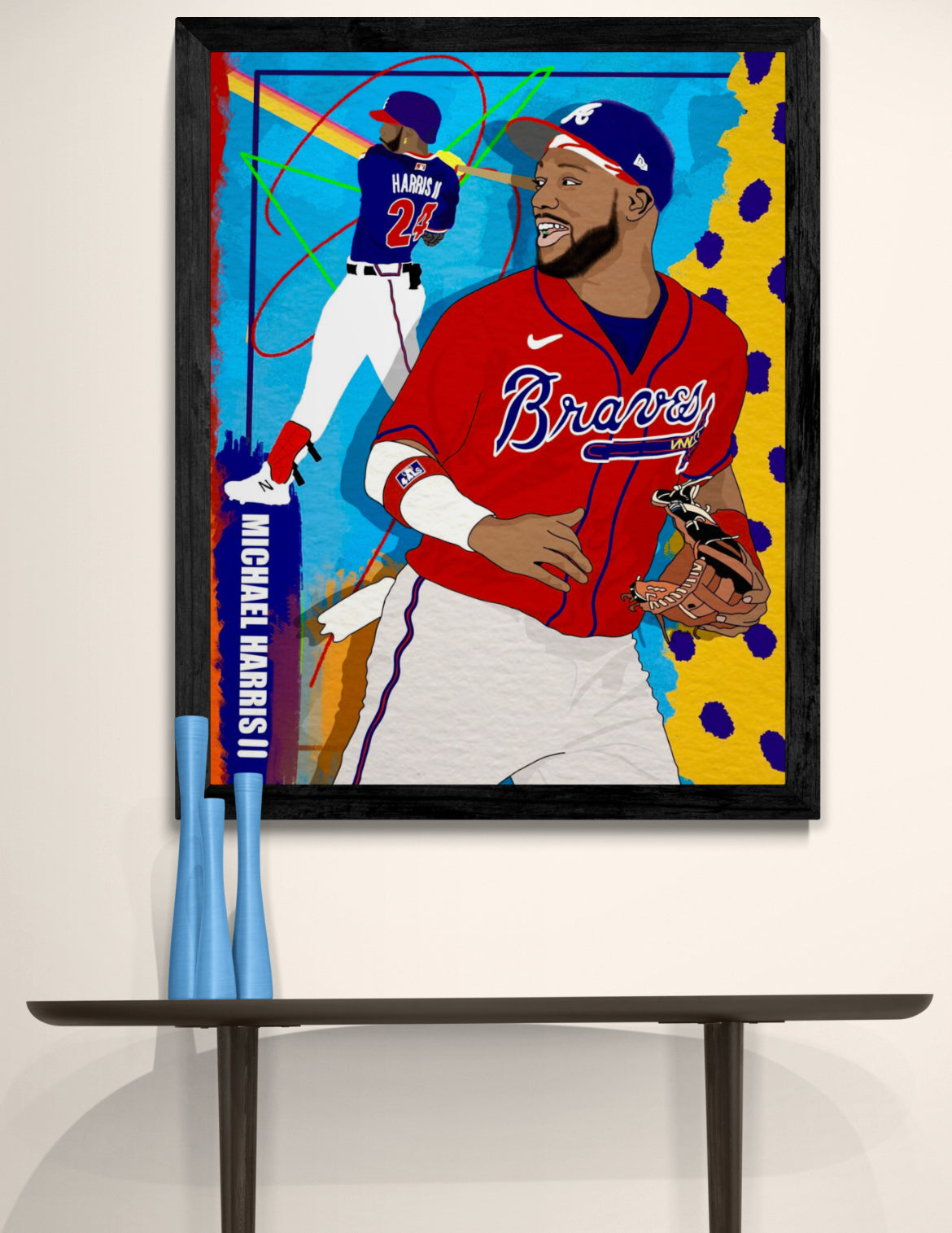  Michael Harris Ii Baseball Poster4 Art Poster for The Bedroom  Living Room Office And Other Environment Frame:20x30inch(50x75cm): Posters  & Prints