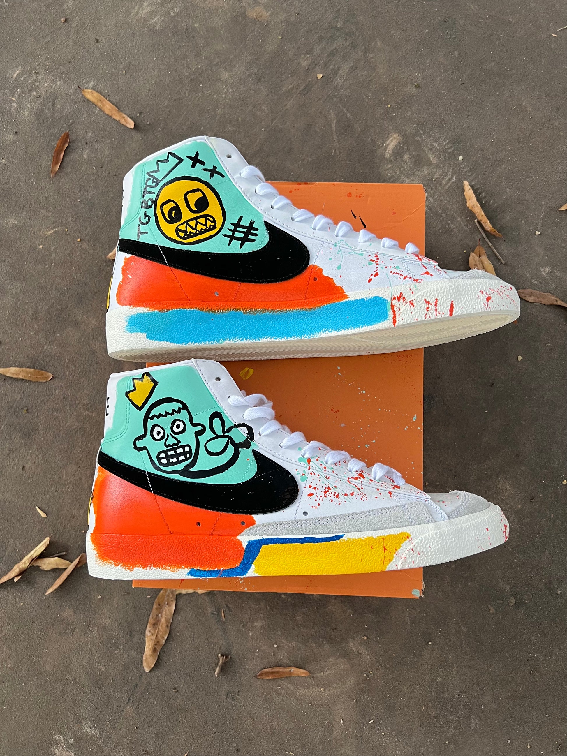 Nike dunks high custom Outlet